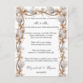 Carte Conseil Vœux de conseils de mariage Coquillages Perles (Devant)