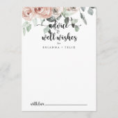 Carte Conseil Vœux de mariage classiques pour une rose poussiére (Devant)