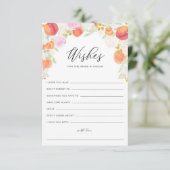 Carte Conseil Vœux de pêches et de fleurs pour les mariés (Debout devant)