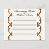 Carte Conseil Vœux de Tourbillon Français Doré Notes 50e Anniver (Devant)