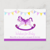 Carte Conseil Voeux pour baby shower bébé violet (Devant)