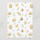 Carte Conseil Voeux pour bébé genre Neutre Bumblebee Douche (Dos)