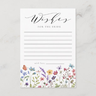Carte Conseil Vœux pour la mariée Wildflower Love Bridal Shower
