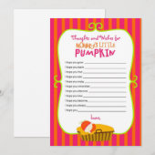 Carte Conseil Voeux pour le petit Citrouille de maman (Devant / Derrière)