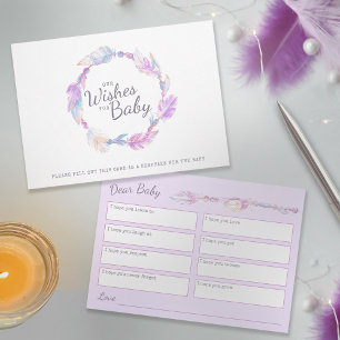 Carte Conseil Voeux pour les mères de bébé boho bénir le baby sh