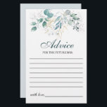 Carte conseil Watercolor<br><div class="desc">Carte de conseil élégante pour vos invités.</div>