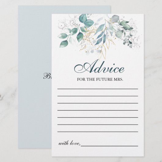 Carte conseil Watercolor (Devant / Derrière)