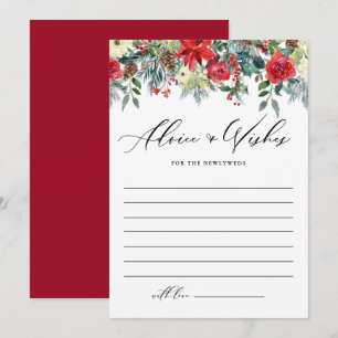 Carte Conseil Watercolor Winter Blooms Garland Mariage