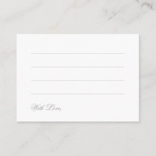 Carte Conseil Wedding Advice Card Silver Bokeh Sparkle Lights (Dos)