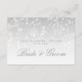 Carte Conseil Wedding Advice Card Silver Bokeh Sparkle Lights (Devant)