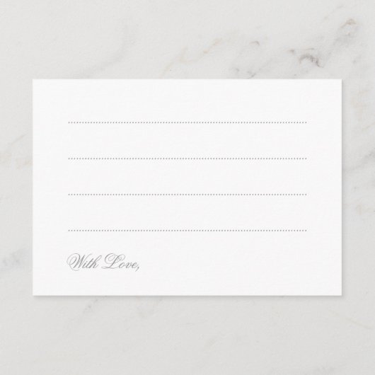 Carte Conseil Wedding Advice Card Silver Bokeh Sparkle Lights (Dos)