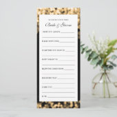 Carte Conseil Wishes For Bride and Groom Gold Lights (Debout devant)