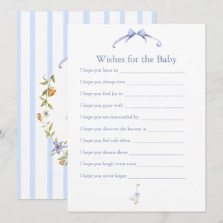 Carte Conseil wishes for the baby blue