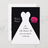 Carte Conseil Words of Wisdom for Bride Post Card - Bridal Gown (Devant / Derrière)