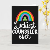 Carte Conseiller le plus chanceux Saint-Patrick Shamrock (Fleur jaune)