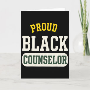 Carte Conseiller noir fier Éduqué Motivé Mélanisé