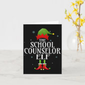Carte Conseiller scolaire Elf Xmas Groupe Famille Corres (Fleur jaune)