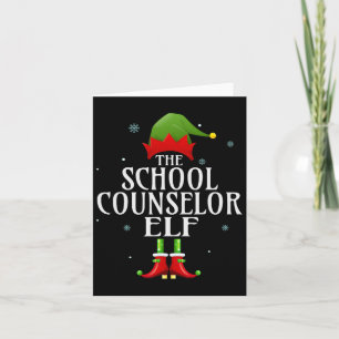 Carte Conseiller scolaire Elf Xmas Groupe Famille Corres