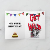 Carte conseils d'anniversaire d'un drôle de chat Cool (Intérieur)