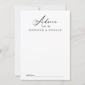 Carte Conseils de mariage pour couple de script simple m (Devant)