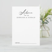 Carte Conseils de mariage pour couple de script simple m (Debout devant)