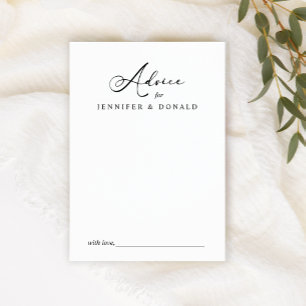 Carte Conseils de mariage pour couple de script simple m