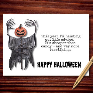 Carte Conseils de vie Halloween Scarecrow