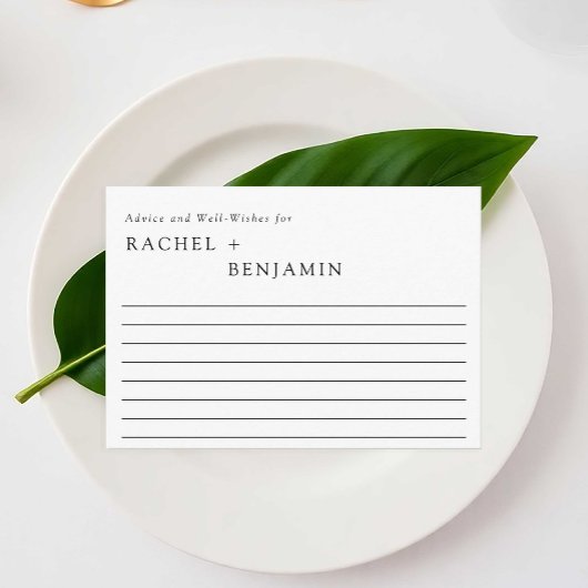 Carte Conseils et souhaits de Mariage simples et formels