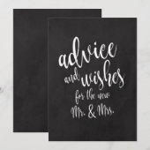 Carte Conseils et Vœux Panneau à la craie abordable (Devant / Derrière)