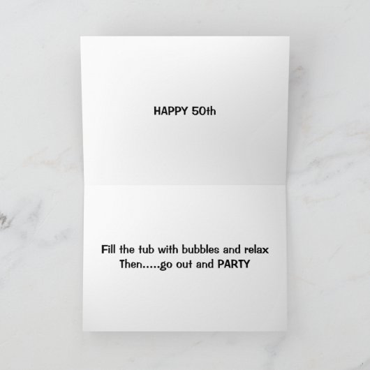 CARTE CONSEILS POUR LES 50 ANS (Intérieur)