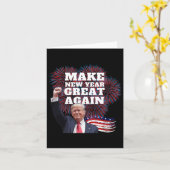 Carte Conservateur Sarcastic Trump Faire Nouvelle Année  (Fleur jaune)