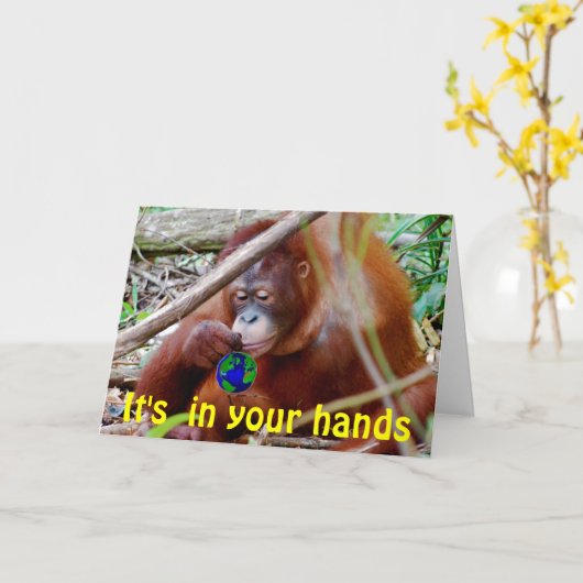 Carte Conservation - dans des vos mains (Fleur jaune)