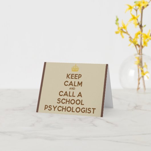 Carte Conserver le calme et appeler un psychologue de l' (Fleur jaune)