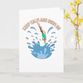 Carte Conserver le calme et la baignade - Conception de (Fleur jaune)