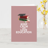 Carte Conserver le calme et l'amour Éducation Motivation (Fleur jaune)