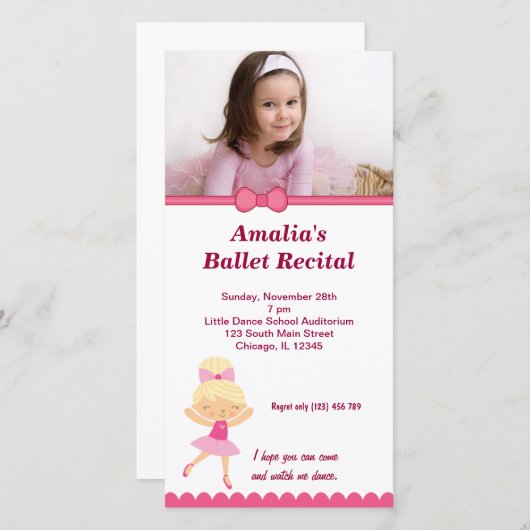 Carte Considérant Ballet (Devant / Derrière)