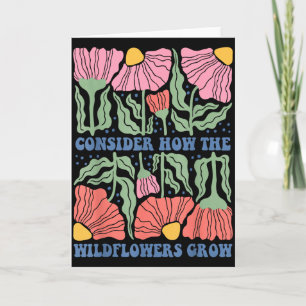 Carte Considérez comment les fleurs sauvages poussent ve