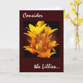 Carte Considérez le Lillies (Fleur jaune)