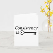 Carte Consistency Is Key Motivational Gift  (Fleur jaune)