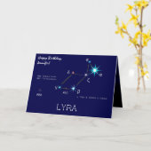 Carte Constellation de l'hémisphère Nord Lyra (Fleur jaune)