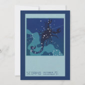 Carte Constellation du Scorpion, Astrologie du Zodiaque  (Devant)