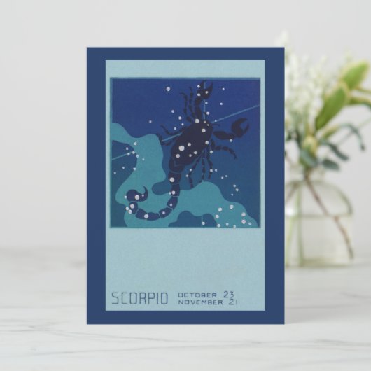 Carte Constellation du Scorpion, Astrologie du Zodiaque  (Debout devant)