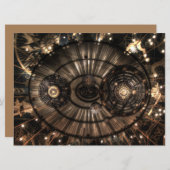 Carte Constellations Zodiac mécanique Steampunk (Devant / Derrière)