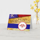 CARTE CONSTITUTION DE LA PHOTO DES ETATS-UNIS (Fleur jaune)