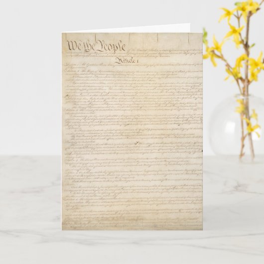 Carte Constitution des États-Unis, Nous le peuple (Fleur jaune)