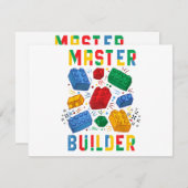 Carte Constructeur de briques Blocs amusants Bâtiment Ma (Devant / Derrière)