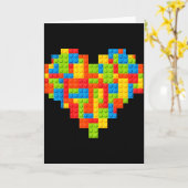 Carte Constructeur de briques Cœur Saint-Valentin Bloc M (Fleur jaune)