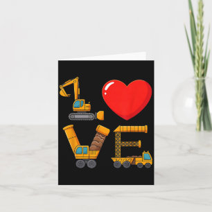 Carte Construction de la Saint-Valentin Amour Écrit Avec