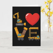 Carte Construction de la Saint-Valentin Amour Écrit Avec (Fleur jaune)