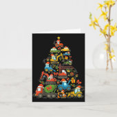Carte Construction Truck Christmas Tree Christmas Kids B (Fleur jaune)
